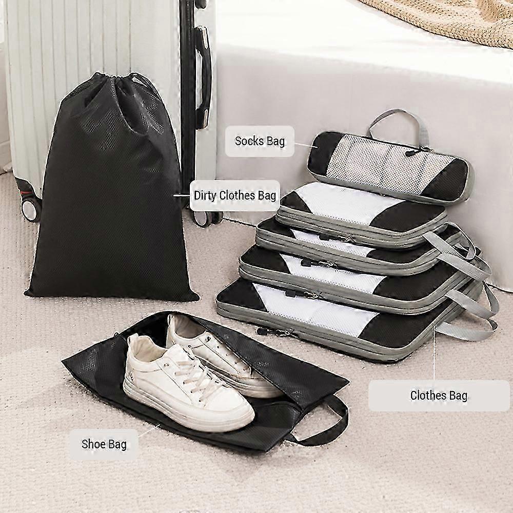 1 Set Compression Packing Cubes Compressible Travel Packing Organizer For Carry On Suitcase