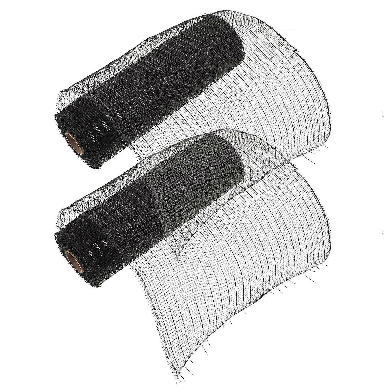 2pcs Mesh Ribbons Poly Mesh Ribbons Easter Wreath Making Mesh Ribbons PP Gauze