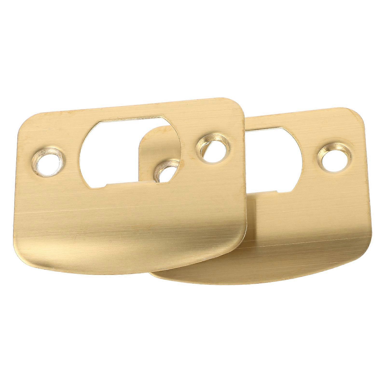 Door Reinforcement Strike Plates D-Strike Plate Anti-Tampering Office Use 2Pcs