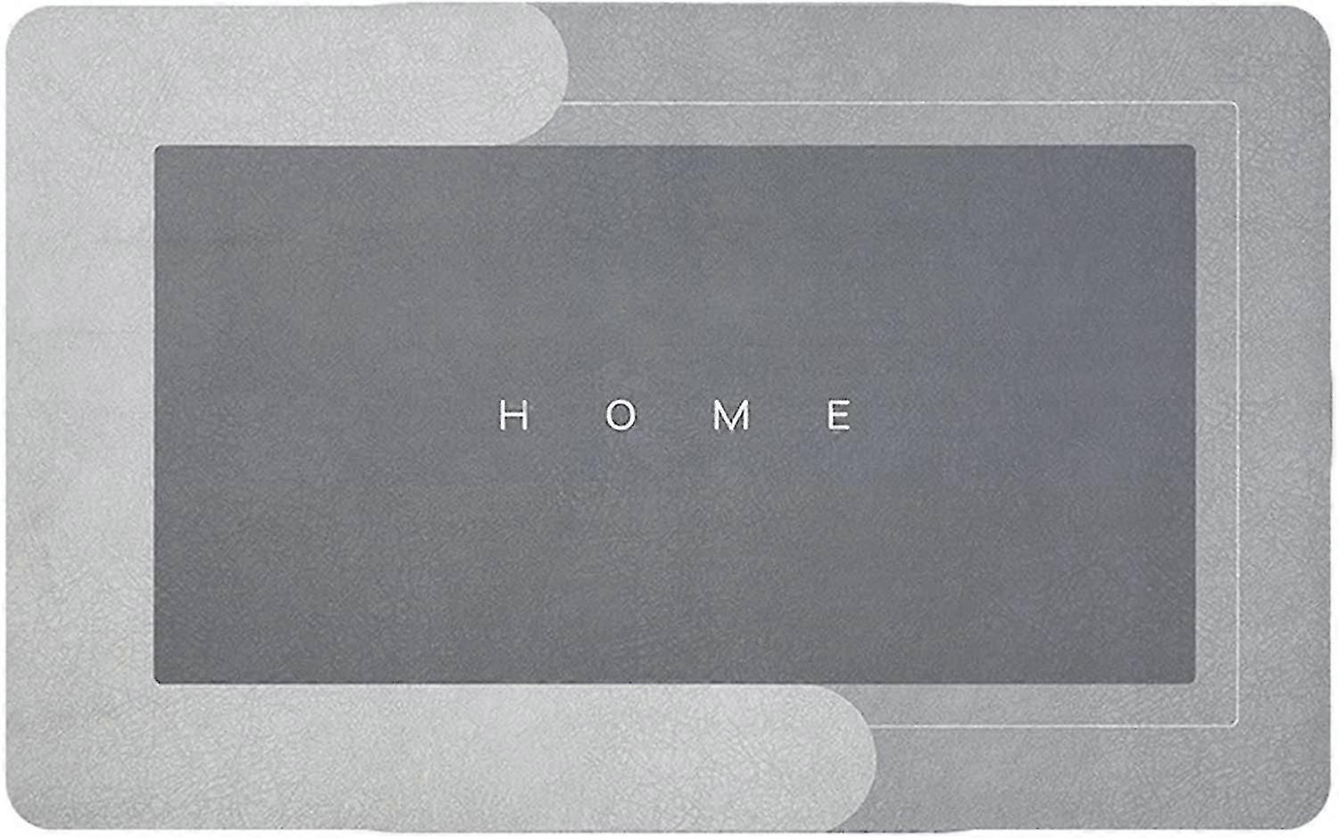 Super Absorbent Non-Slip Bathroom Mat, Floor Mat Soft Mat Non-Slip Bathroom Mat Quick Dry Bath Mat,Soft And Comfortable(Rectangular Light Grey50*80cm)