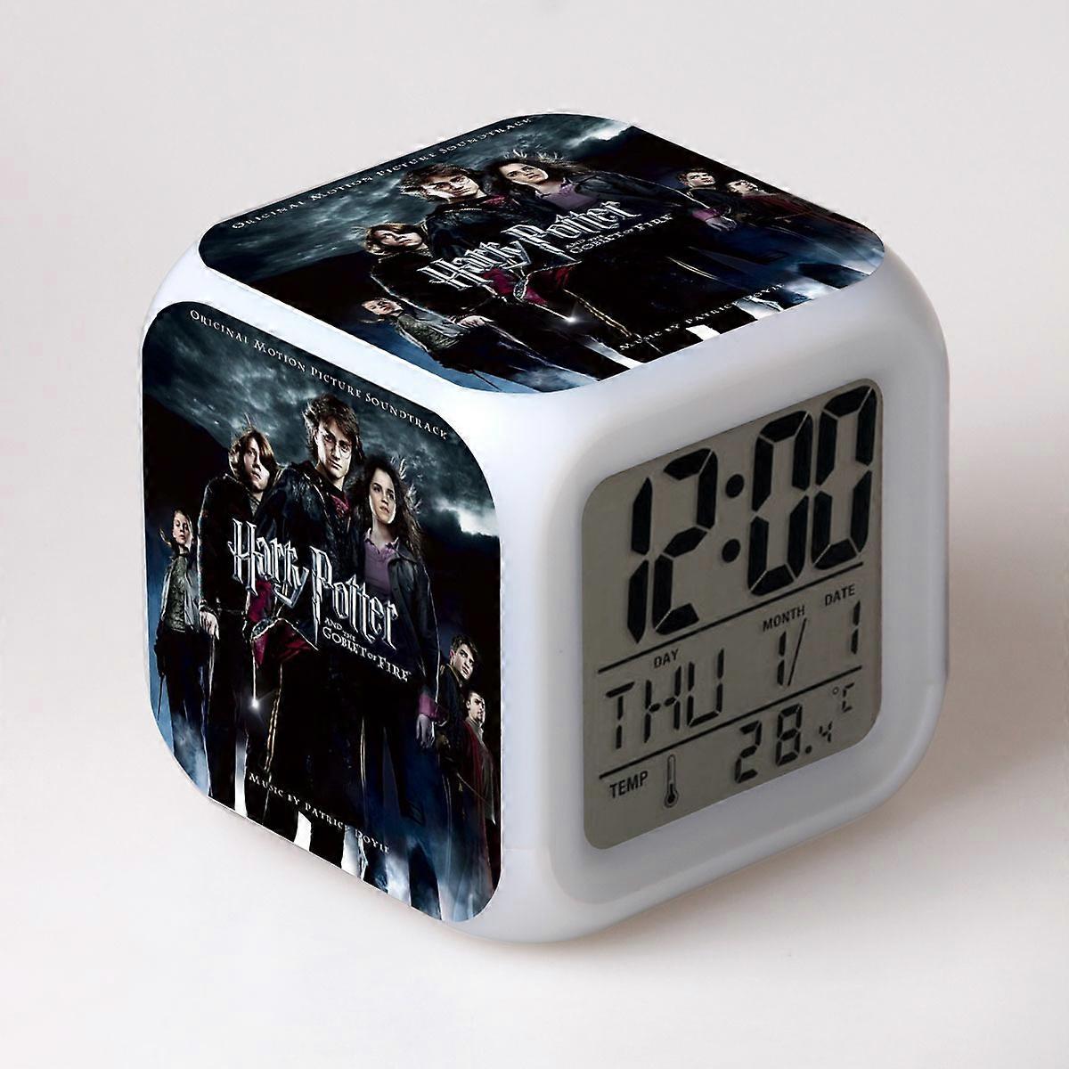 Digital Multifunctional Alarm Clock-5-with Luminous LED Lights and Harry Potter Sticker, Great Gift fo
