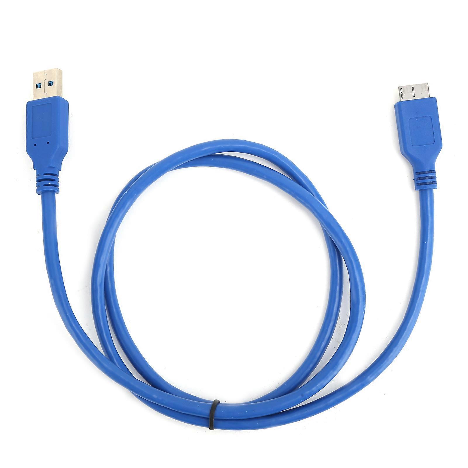 USBA to MicroB USB 3.0 Cable for External Hard Drive, 5Gbps Transmission Adapter, Blue (1 Meter)