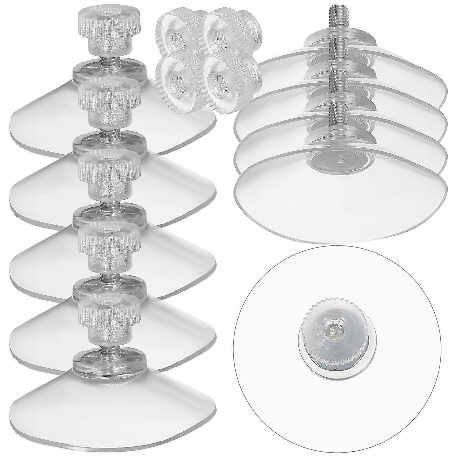 10pcs PVC Suction Cup Hooks, Heavy Duty Vacuum Wall Hangers, Removable Non Punching Hooks for Bathroom, Kitchen, Window, Towel, Key Hanging