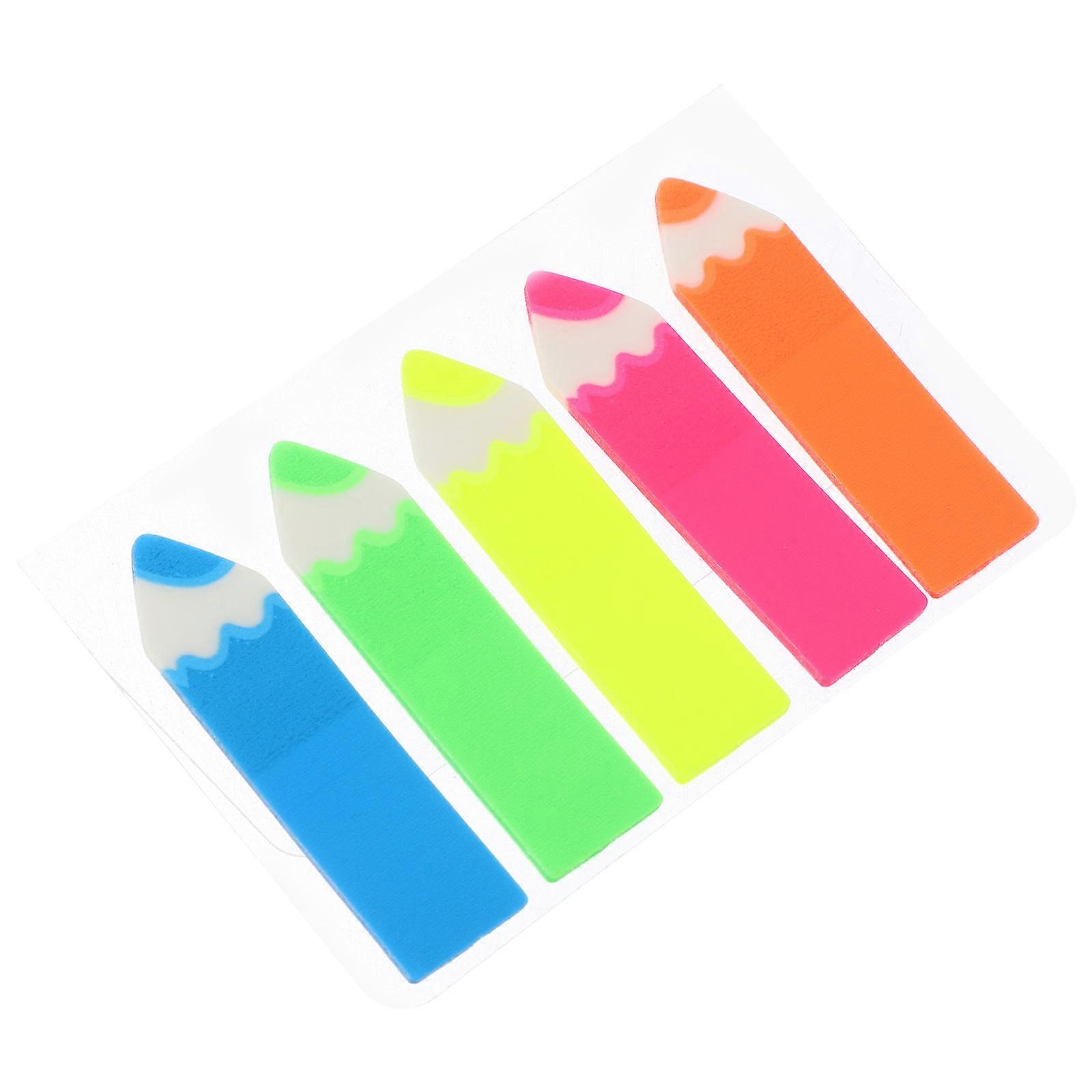 Highlight Strips Sentence Bookmarks Highlighting Home Assorted Color Crayon Tip Shape 500Pcs
