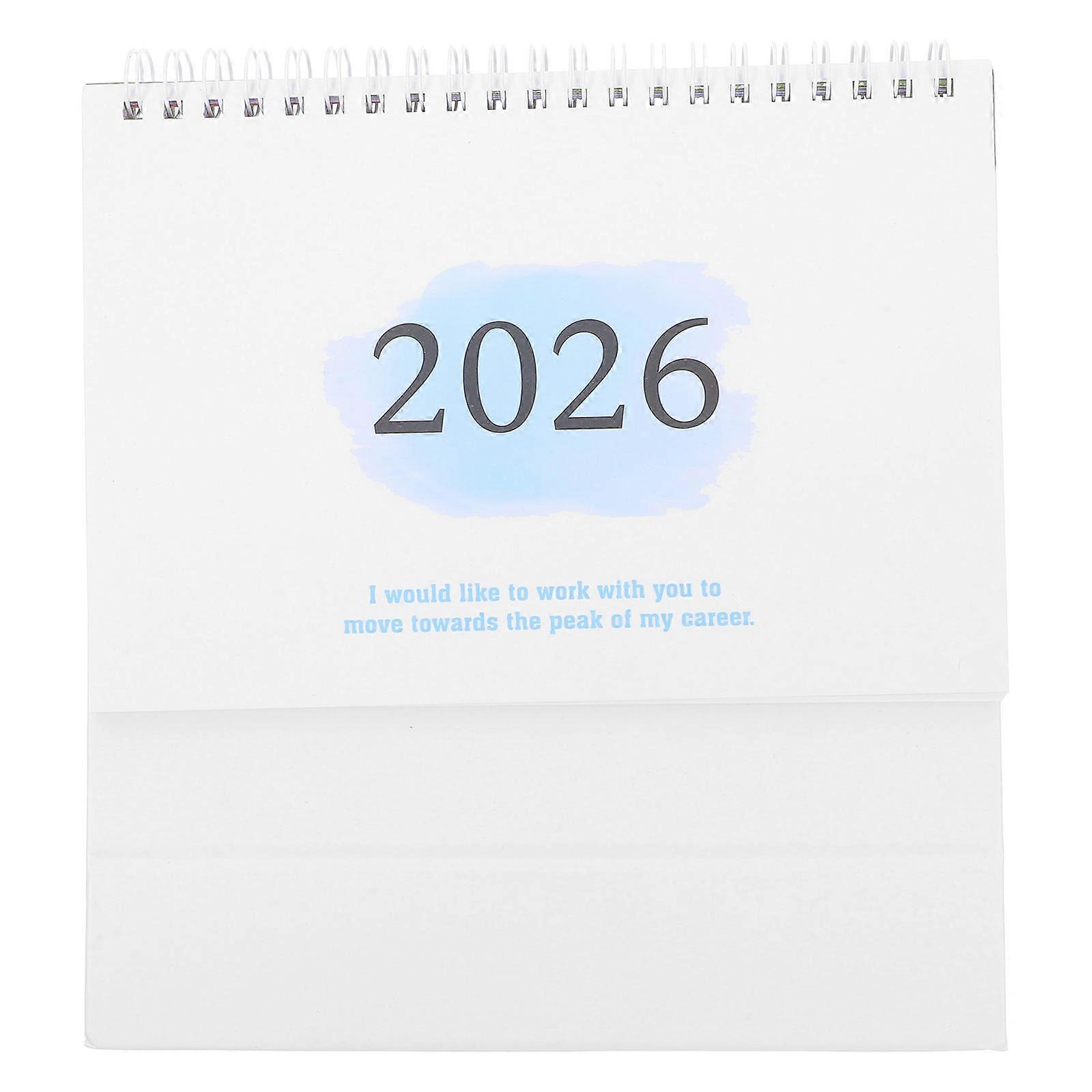 Here's a polished product description for your **Mini Desk Calendar / Small Standing Flip Calendar**:
**Mini Desk Calendar – Small Standing Flip