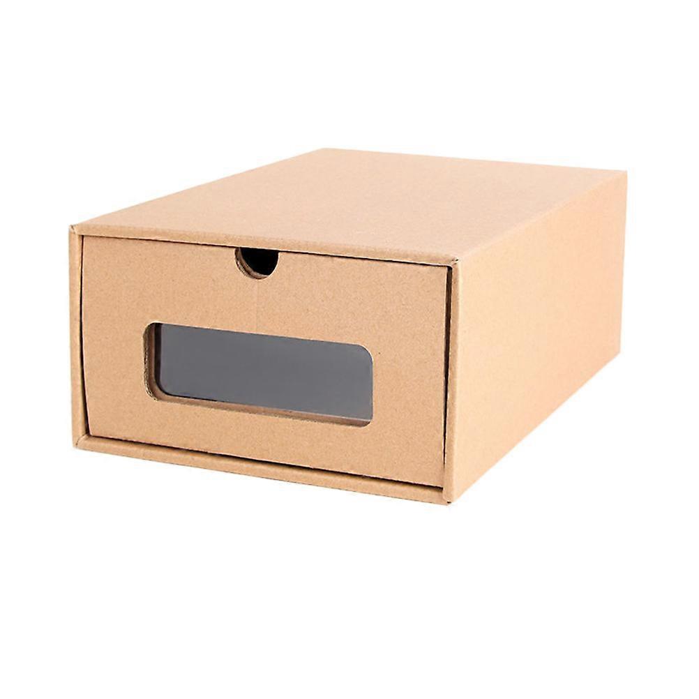 Paper Storage Box for Shoes with Transparent Window Dustproof and 2 Pcs 30x21cm