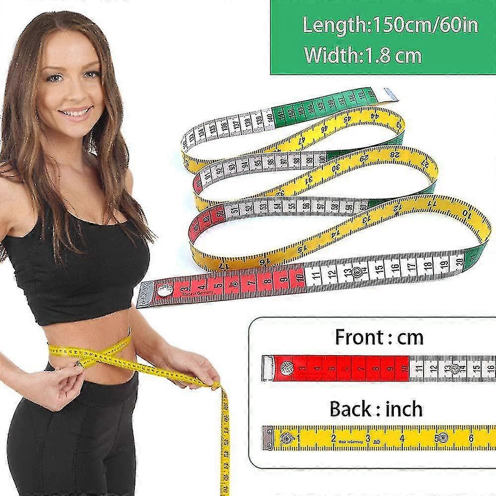 Double-Sided 150cm Sewing Tape Measure with Button, Easy to Use Plastic Body Measuring Tape