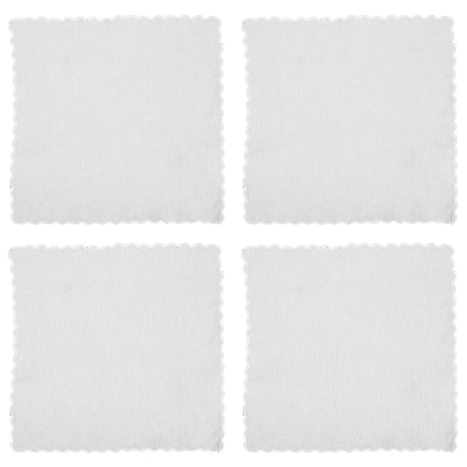 4pcs Cotton Handkerchiefs Soft, , Multipurpose for Tie Dye, Crafts, Creative Painting Projects Unisex Use, Comfortable & Safe