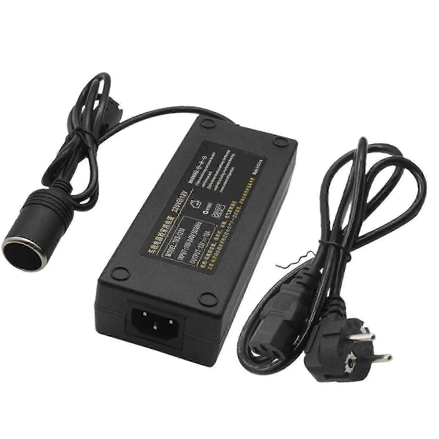 12v 15a 160w Car Adapter Converter for Home and Vehicle 220v to 12v Compatible with Various Brands - EU Plug Lighter Converter