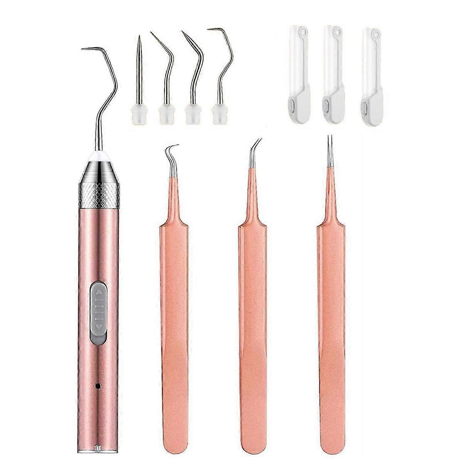 6 Pcs Weeding Tools for Vinyl Rechargeable with LED Light Set 3 LED Pen with 5 Pin Lighted Tweezers