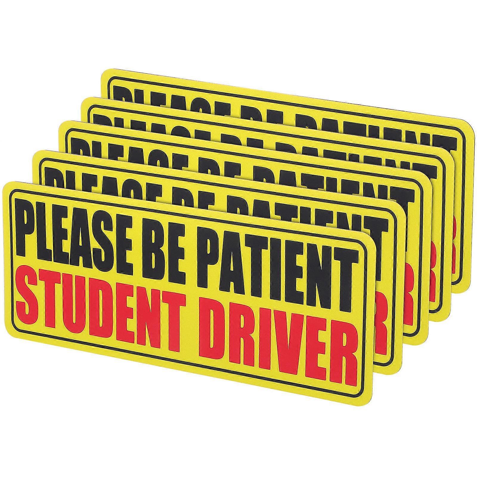 5PCS Magnetic Reflective Novice Driver Sticker for Vehicles – Durable, Stain Resistant, Easy Apply, Versatile Placement