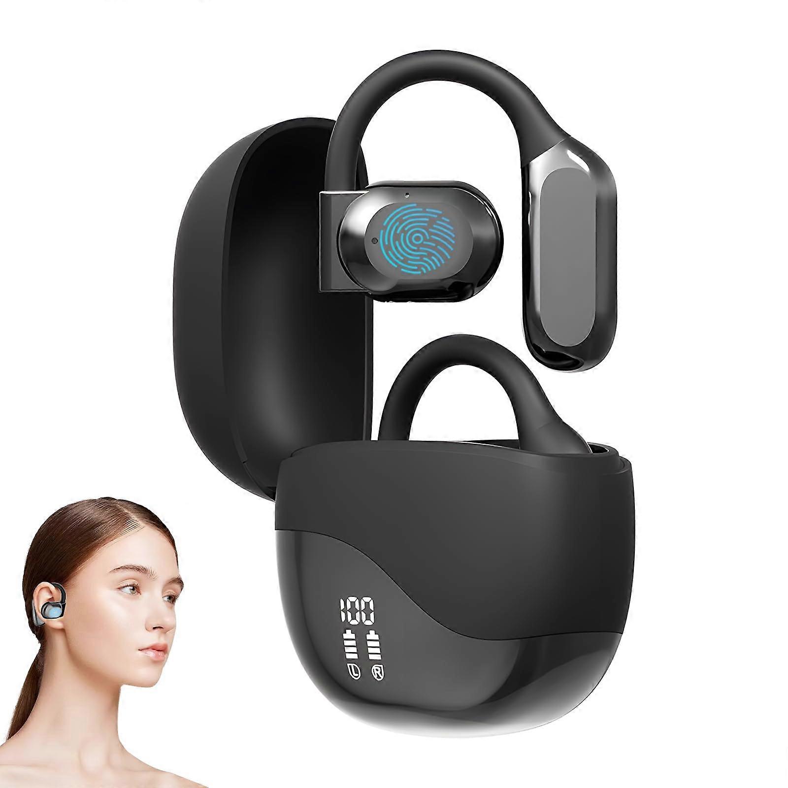 AI Translator Headphones, 2025 Wireless Bluetooth Earbuds with 144 Languages, Two-Way Voice Translation, Black