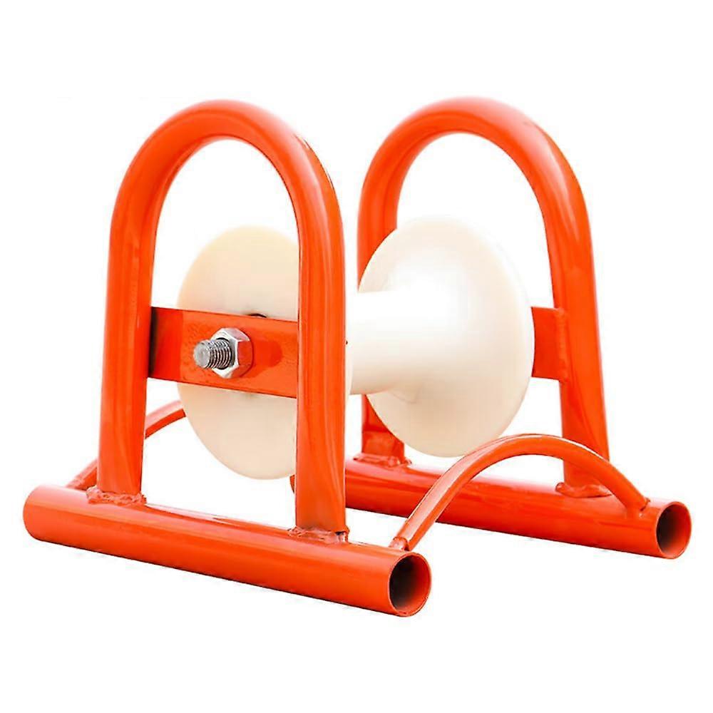 Lowbridge disc nylon rollers for secure cable/conduit guidance in harsh industrial environments.