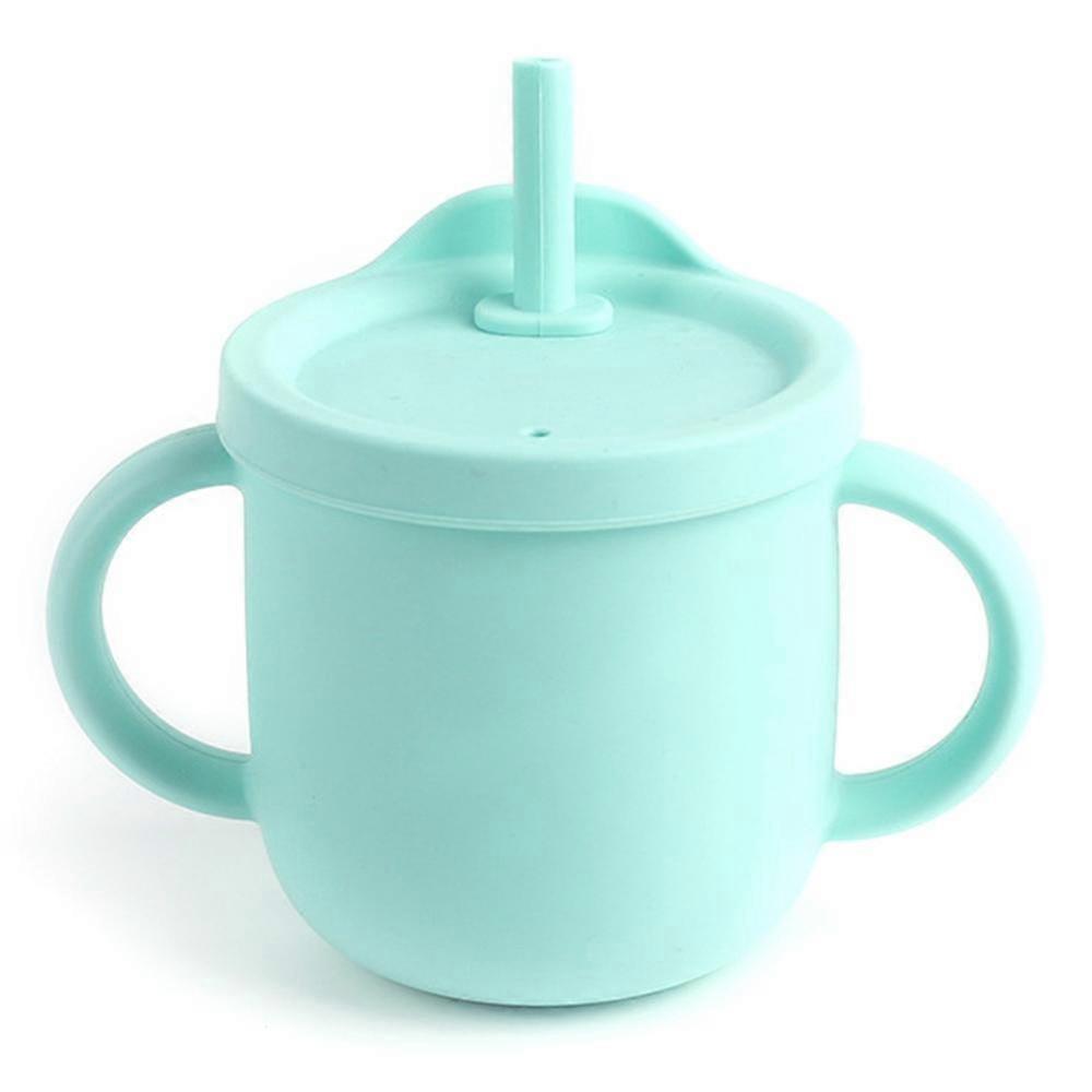 250ML Toddler Straw Cup for Baby Training with Dual Handles Made from Safe Silicone Material for Easy Grip and Use