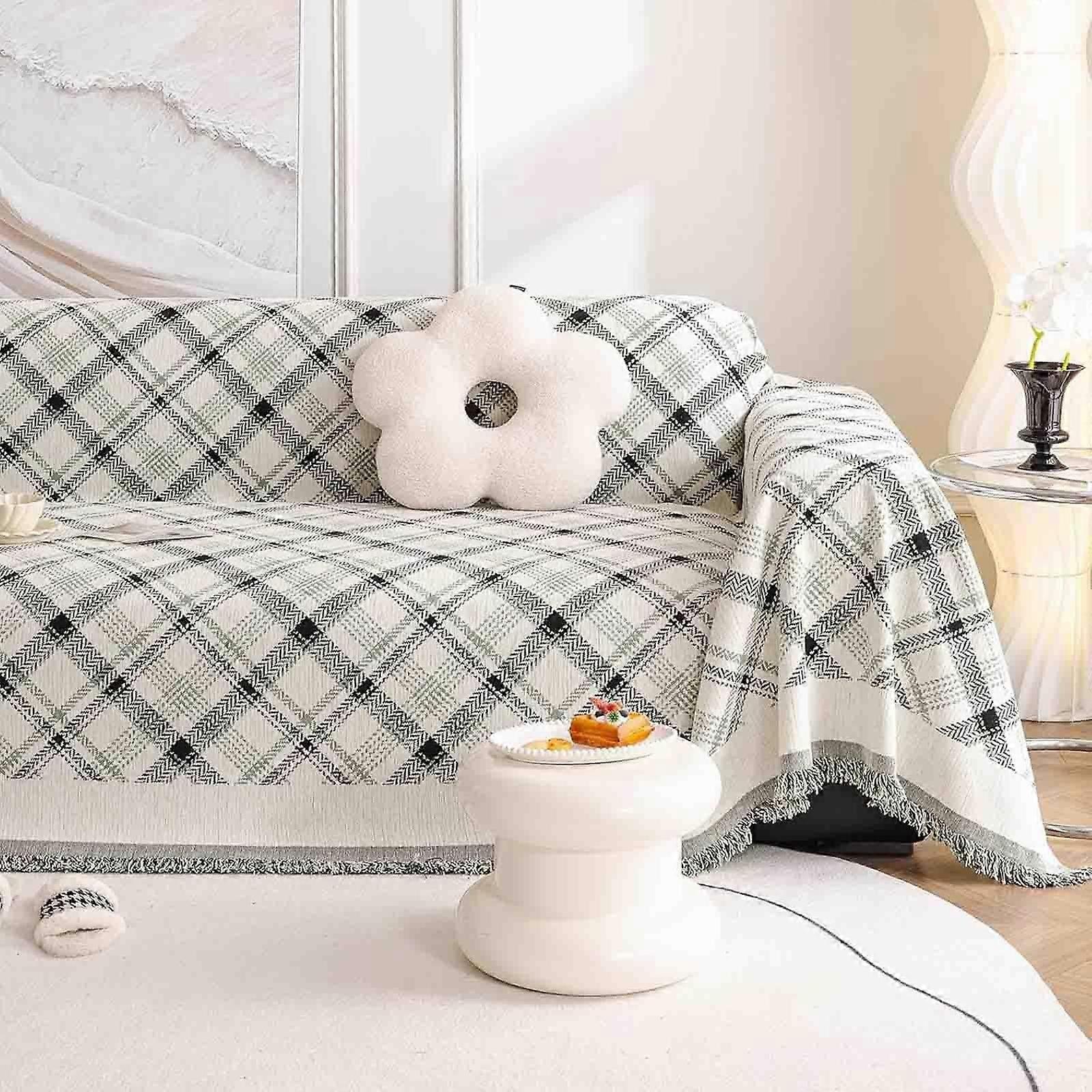 Chenille 3-Seater Sofa Cover, Non-Slip Couch Protector, Cat-Friendly, Large 180 x 260 cm Replacement Cushion Covers