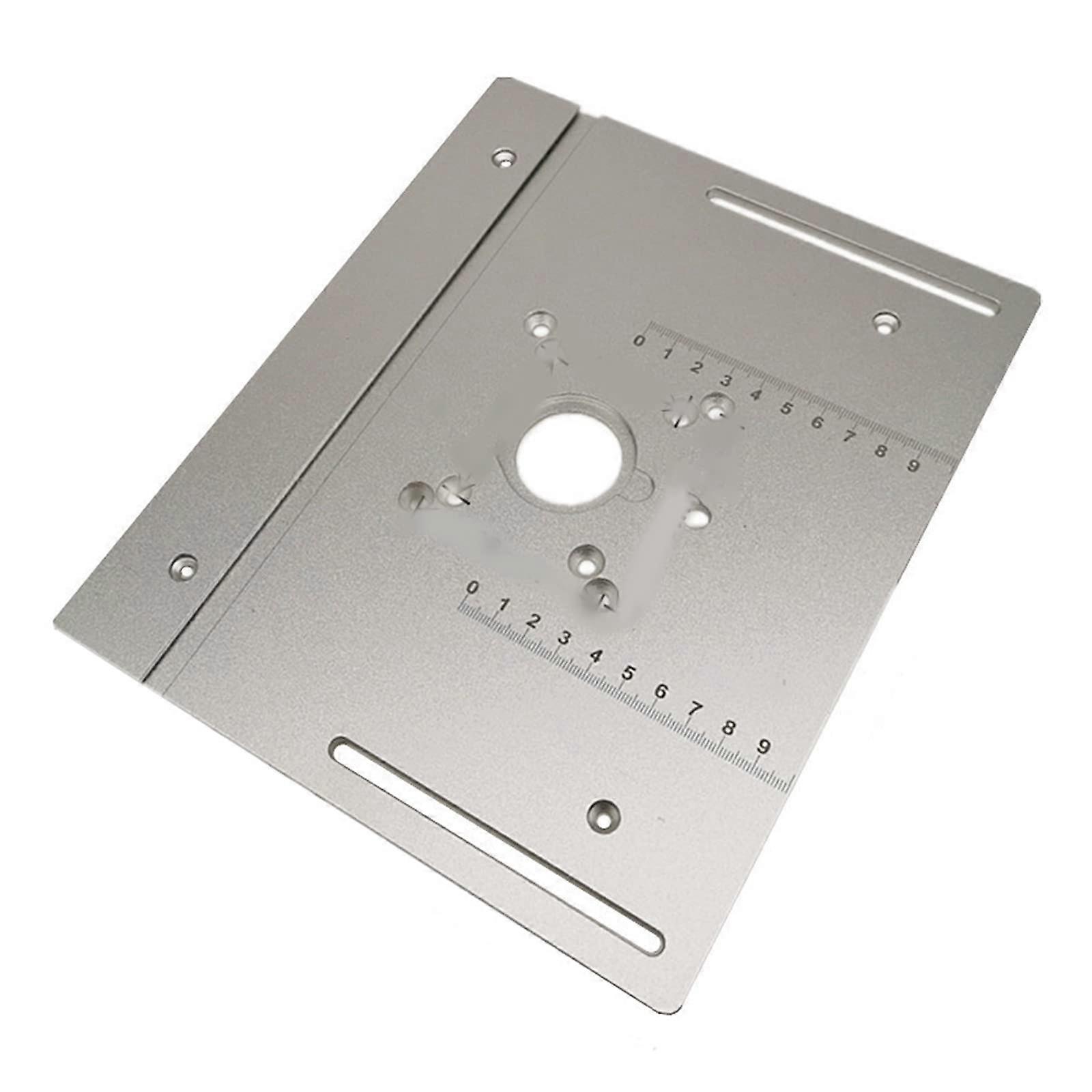 Aluminum Router Plate Table Woodworking Milling Table Insert Plate Trim Router Bit Wood Cutting Tools Silver 1 Silver Panel