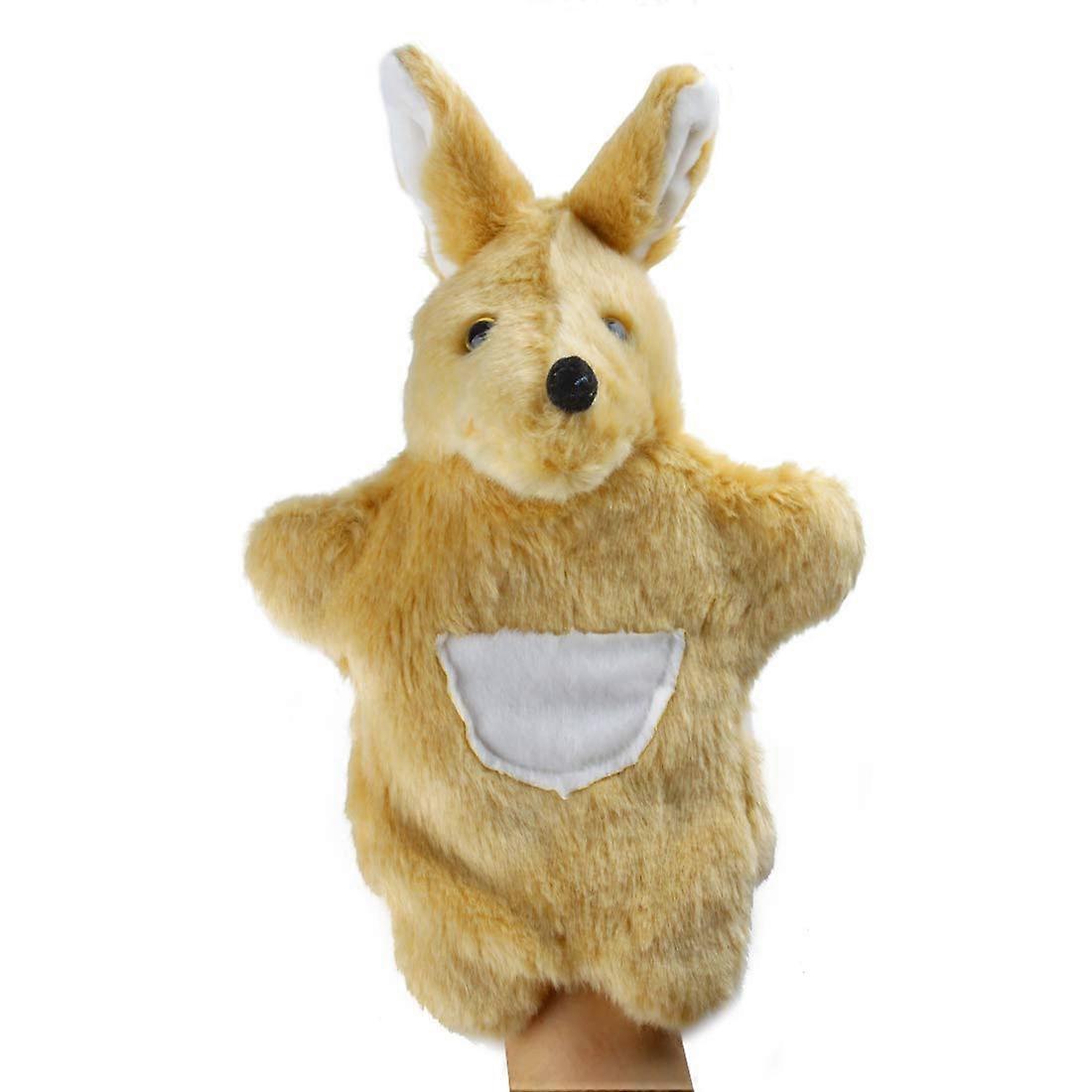 Cute Plush Hand Puppet Soft Stuffed Toy (SO24 Khaki Kangaroo)