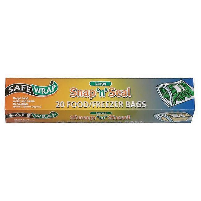 Safewrap Snap & Seal kjøleskaps-/frysepose 7 x 9 tommer 30-pakning