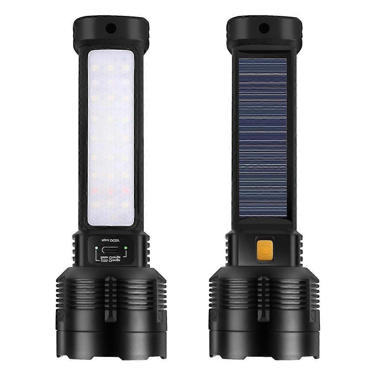 2 Pack LED Rechargeable Flashlight Solar Flashlights
