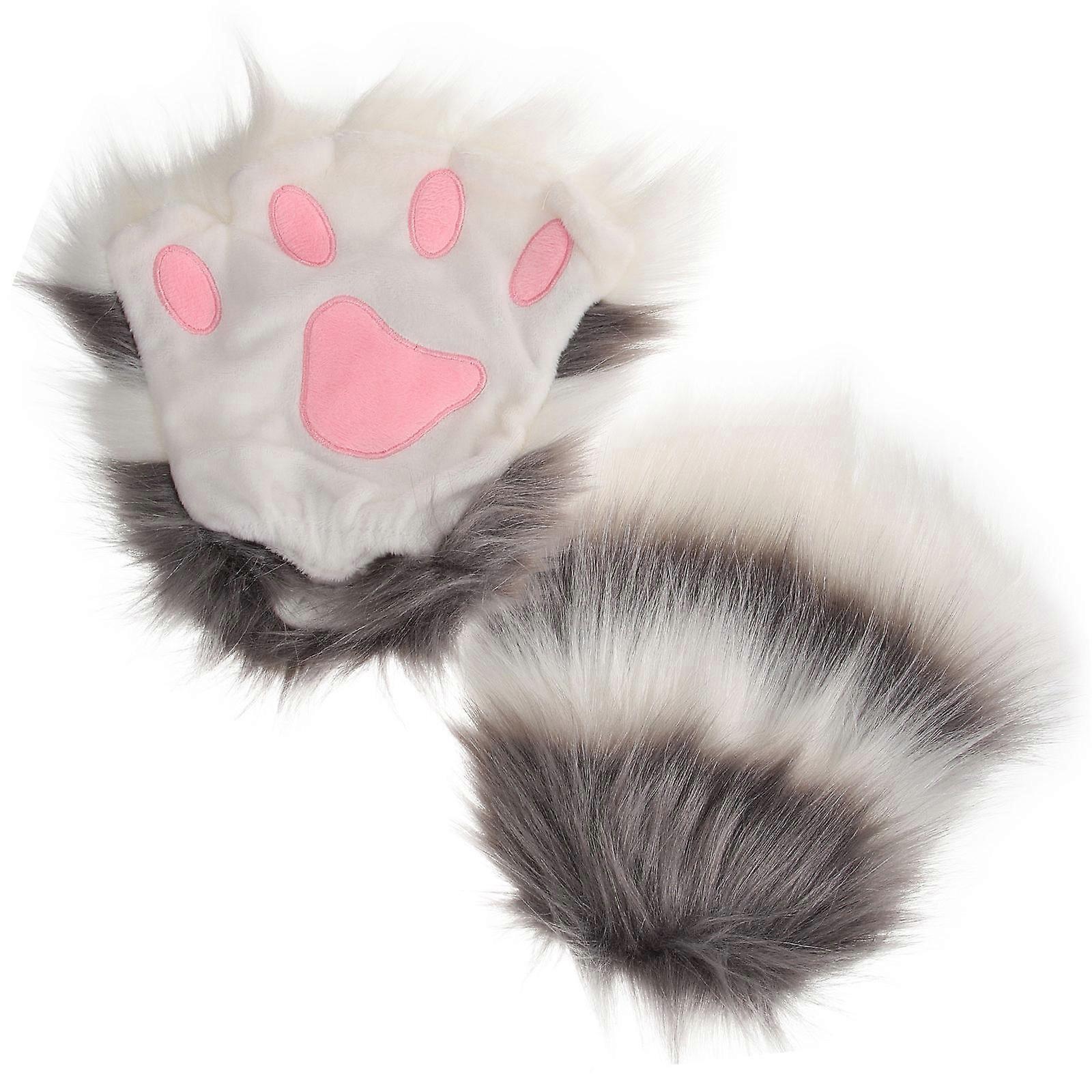 Soft Plush Cat Paw Gloves for Women – Comfortable Animal Claw Mittens with Cartoon Design for Cosplay, Party & Daily Wear