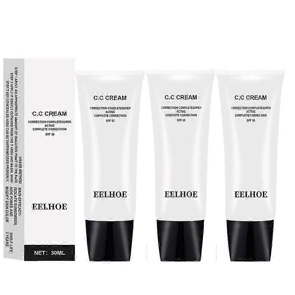 3pcs Correction Complète CC Crème Teint Ajustant Teint SPF 50 F