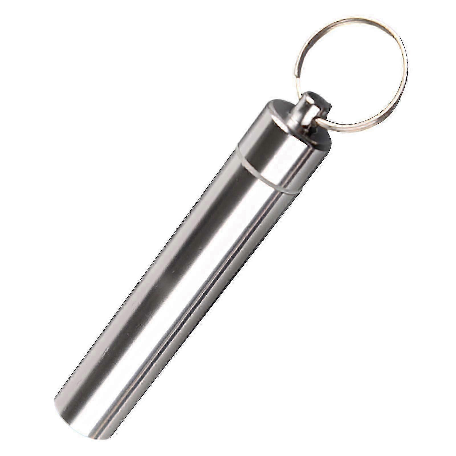 Portable Toothpick Holder Keychain Storage Bottle Pill Container for Purse