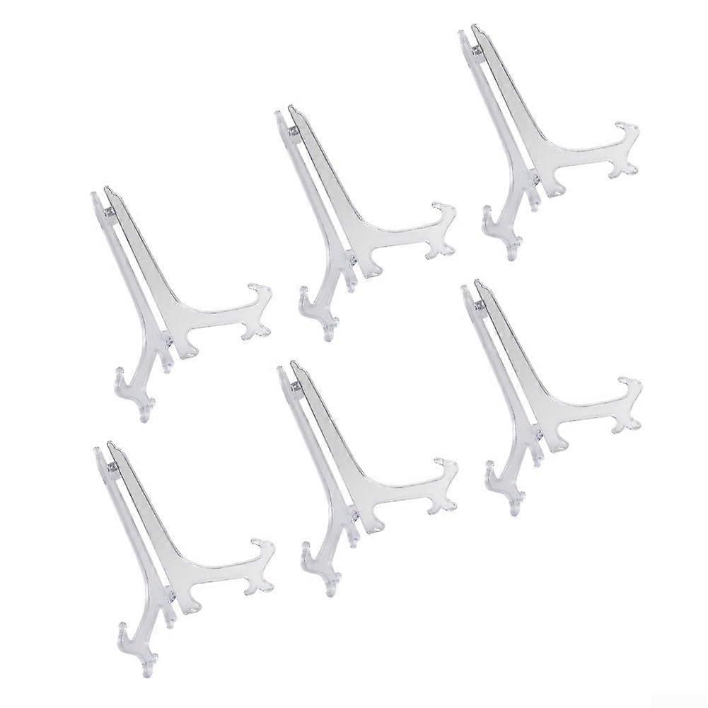 Set of 6 plastic stands for photos, dishes, and cookbooks, easy to use (10.2 cm).