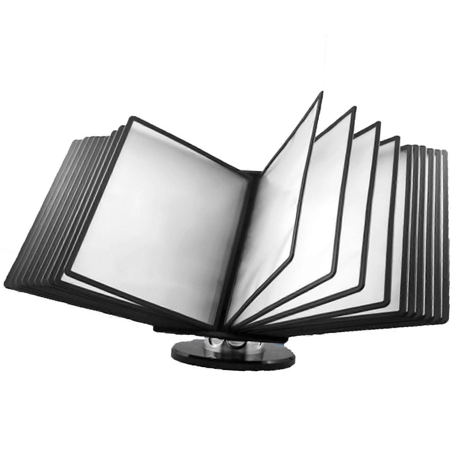 Desk View Board System Table View Board, 10 Display Pockets, Gray Base, Adjustable Document Holder