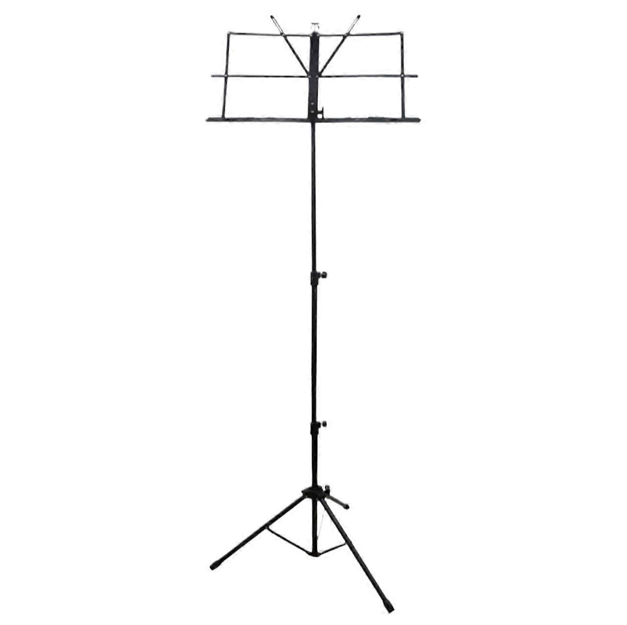 Folding Portable Music Stand, Adjustable Height Orchestra Stand, Multifunctional Music Book Holder, Sheet Music Stand with 135*42cm Black Music Rest
