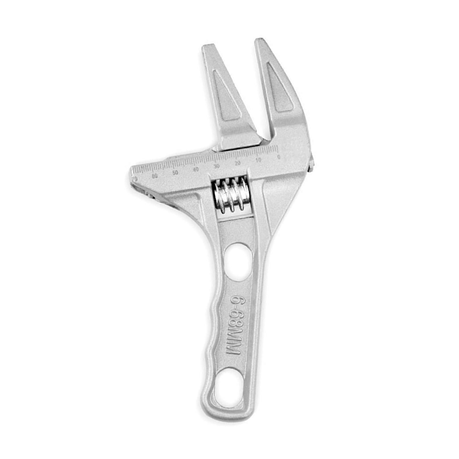 Aluminum alloy wrench 668 mm large opening wide jaw with short thin layer spreader tap plumber wrench silver