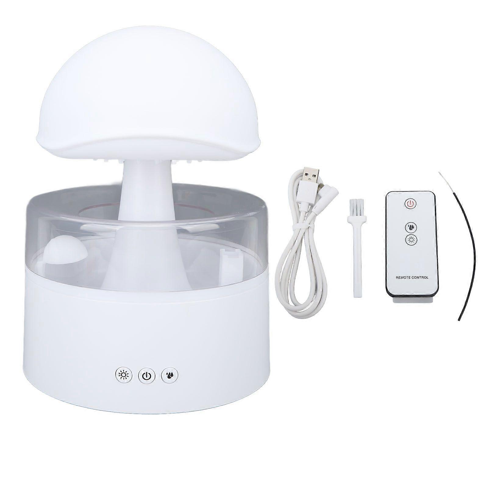 Rain Cloud Humidifier Multifunction Silent Moisturizing Water Drip Rain Cloud Diffuser with 7 Color Light 500ml