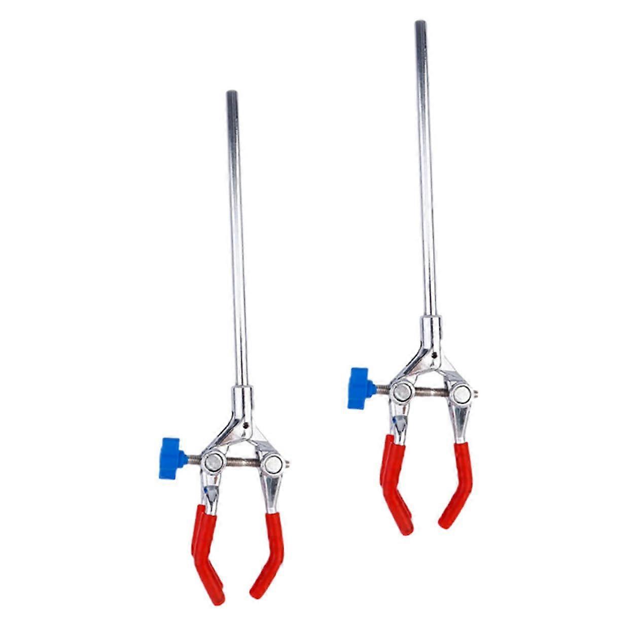 Laboratory Test Tube Clamp 3-Pin Stainless Steel Holder Pack of 2 for Experiments and Lab Equipment