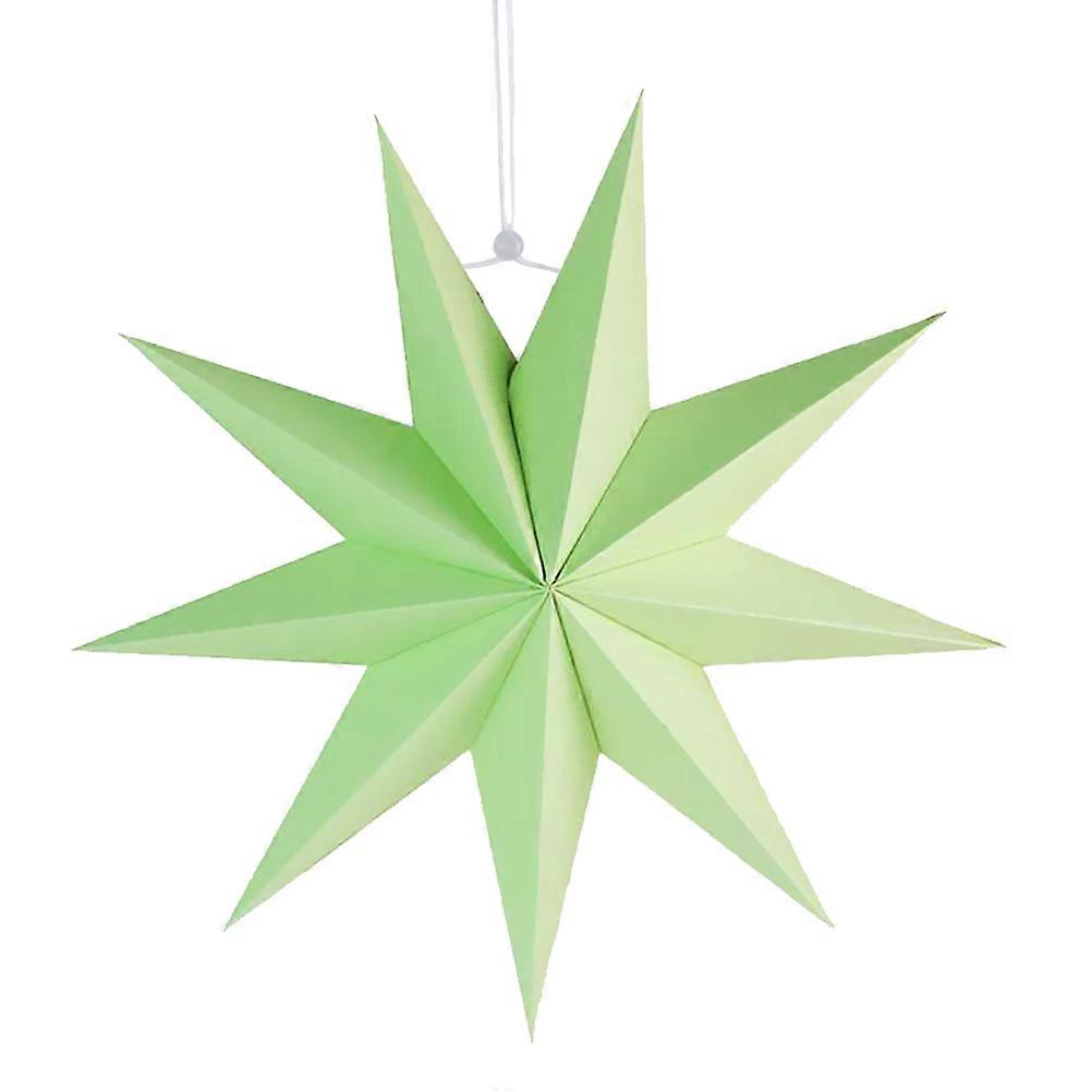 Paper Ceiling Light Shade Shape Indoor Pendant Hollow Paper Star 30cm Mint Green 1Set
