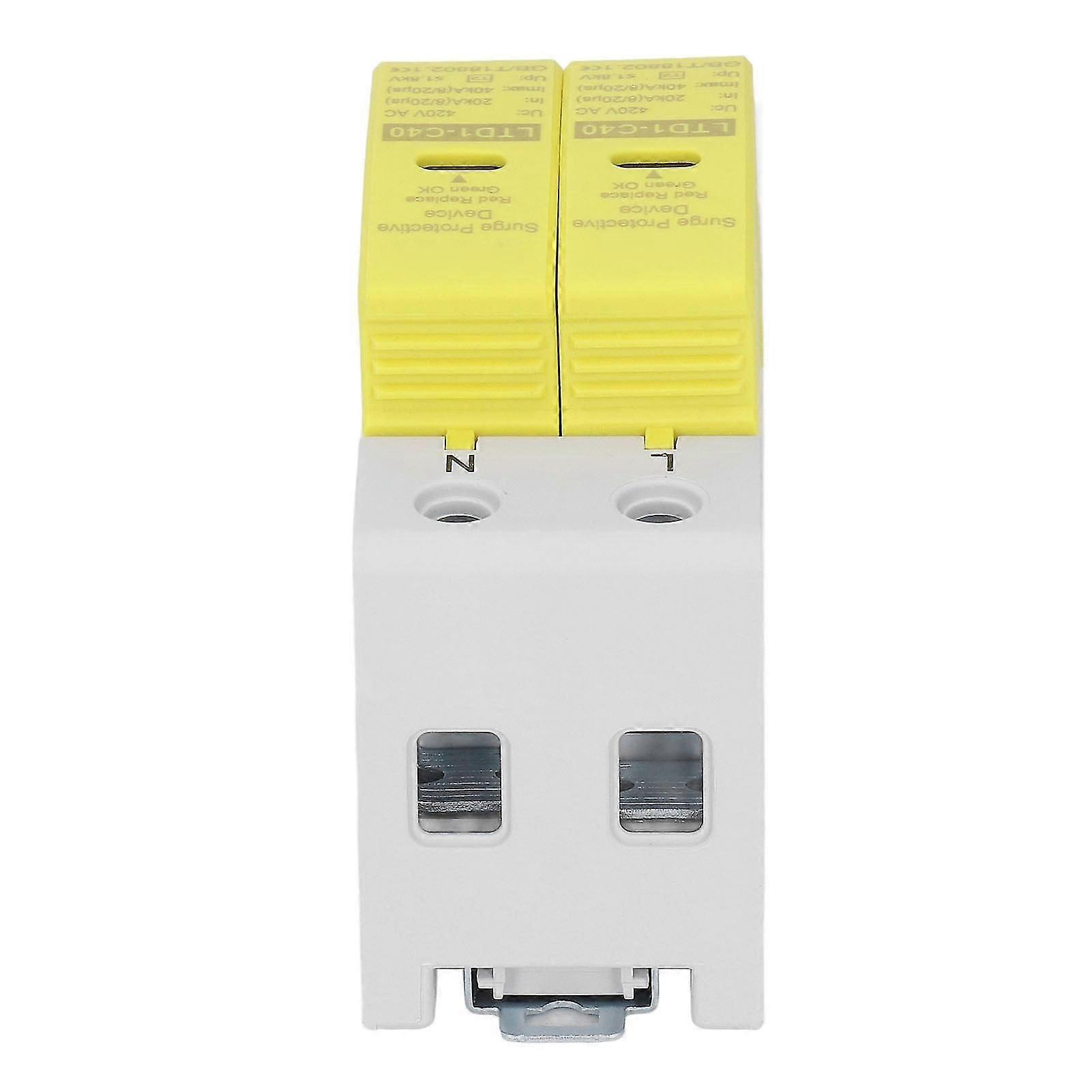 2P Surge Protection Device Voltage Arrester High Accuracy Home Surge Protector AC420V