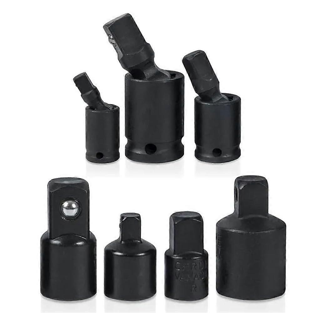 7 Piece Impact Wrench Joint Rotary Socket Adapter Reducer 3/8 1/4 1/2 Universal Joint 3 Pieces