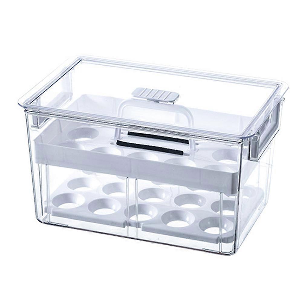 Egg Organizer Refrigerator Egg Storage Container Freshness Preservation Rectangular 27.8x18x15.5cm 1Pack