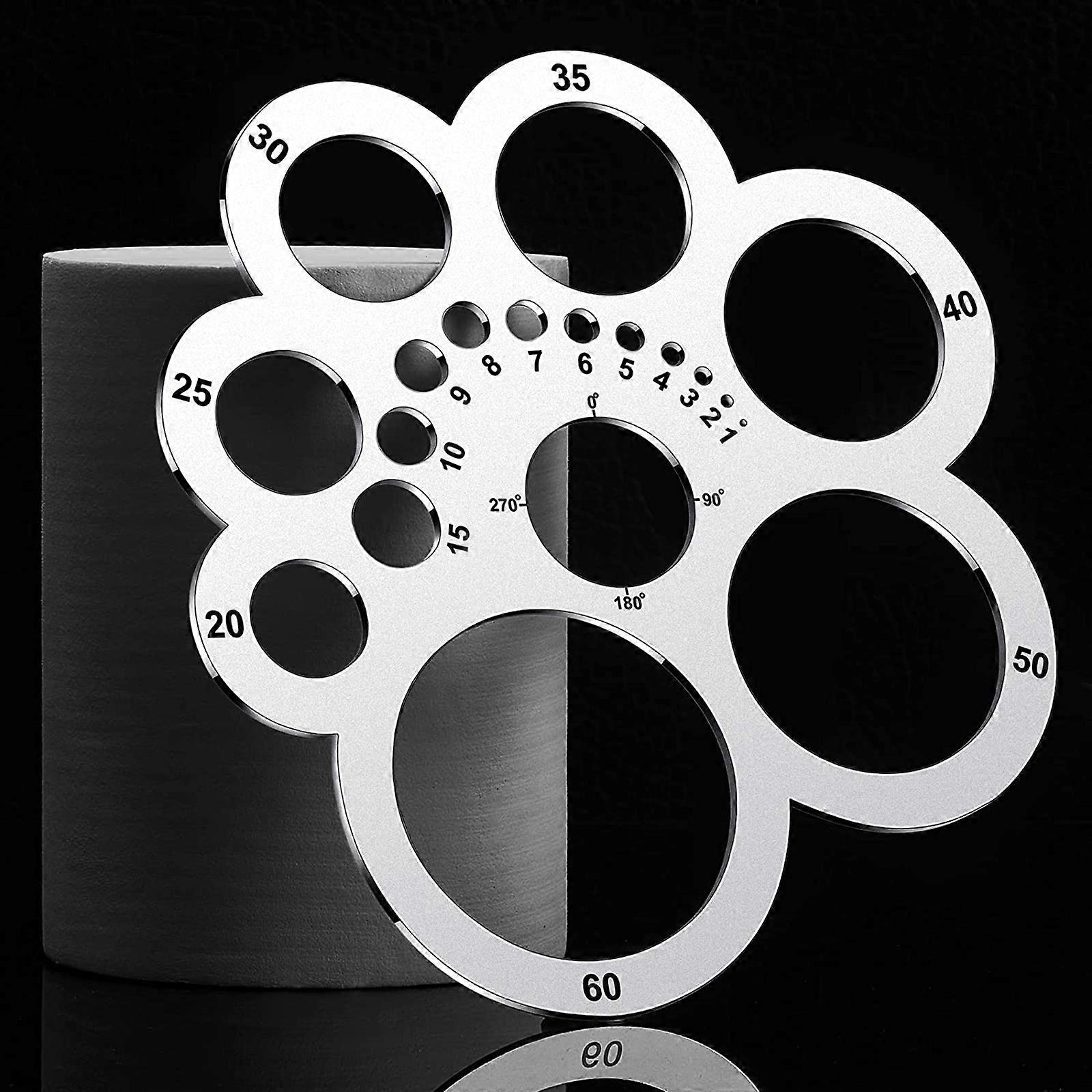 Leather Cutting Tools Corner Cutting Ruler Stainless Steel Round Leather Corner Cutting Ruler for Leather Projects