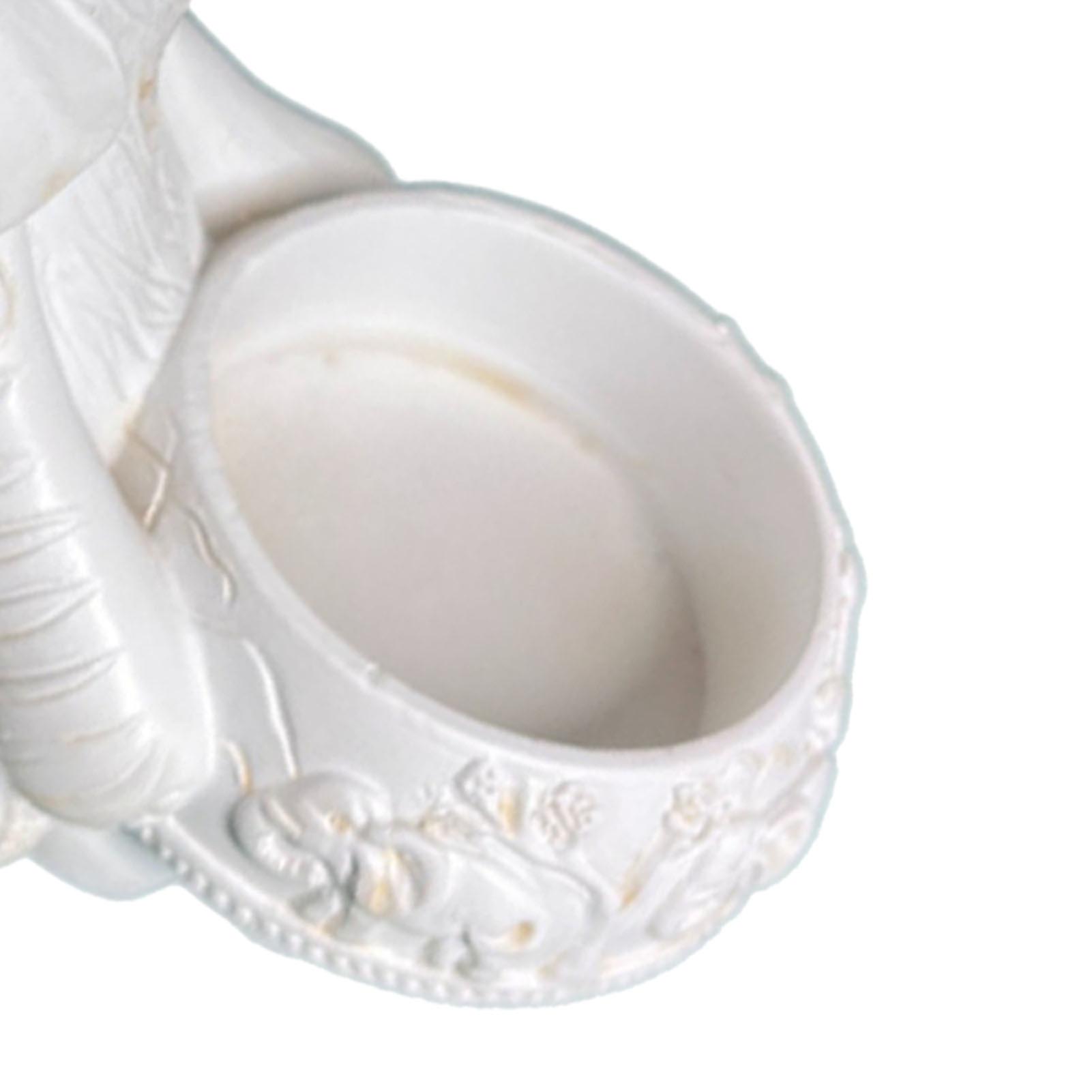 Elephant Candle Holder Decorative Resin Durable Statue Candlestick for Home Table Study Type A