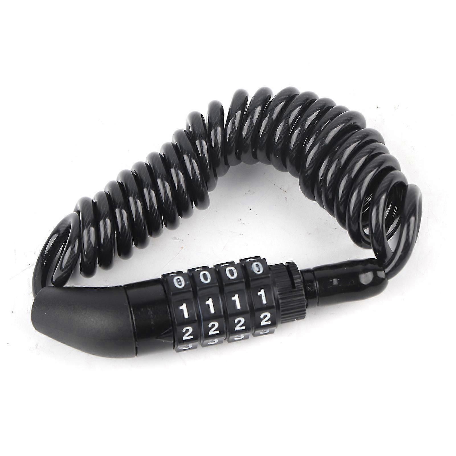 AntiTheft Helmet Cable Lock 4 Digit Password Combination Portable Lock for Motorcycle Bike