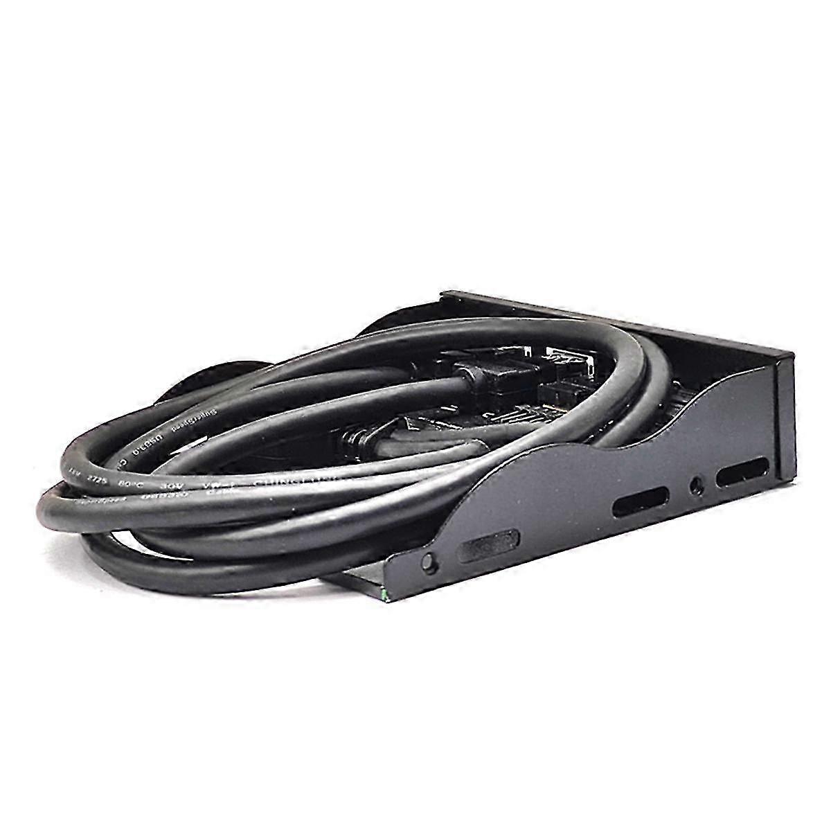 لوحة أمامية USB للكمبيوتر الشخصي USB3.2 Gen2 بسرعة 10 جيجابت في الثانية من النوع C + 19Pin 2Port USB3.0 Hub + HD Audio 3.5mm سماعة MICBlack SZRH A-W