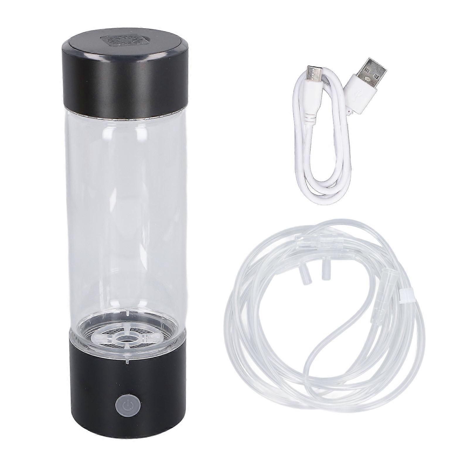 410ml Portable Hydrogen Water Generator with Nasal Hose Hydrogen Rich Water Maker Machine 1200‑1400ppb