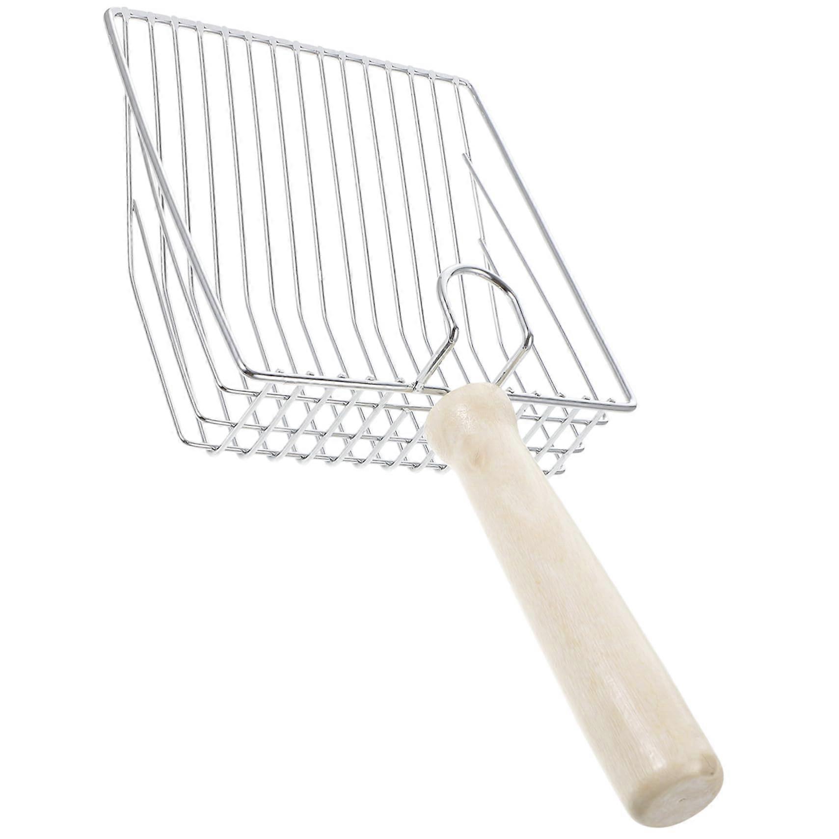 Cat litter scoop made of wood