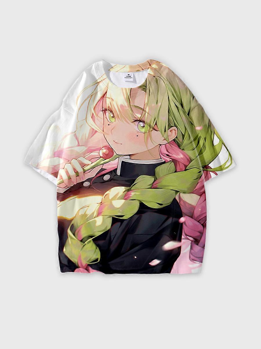 T-shirt round neck Character Pattern loose short sleeve P79