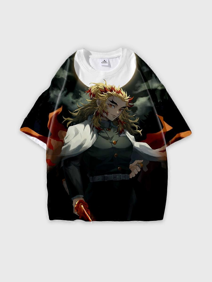 T-shirt round neck Character Pattern loose short sleeve P418