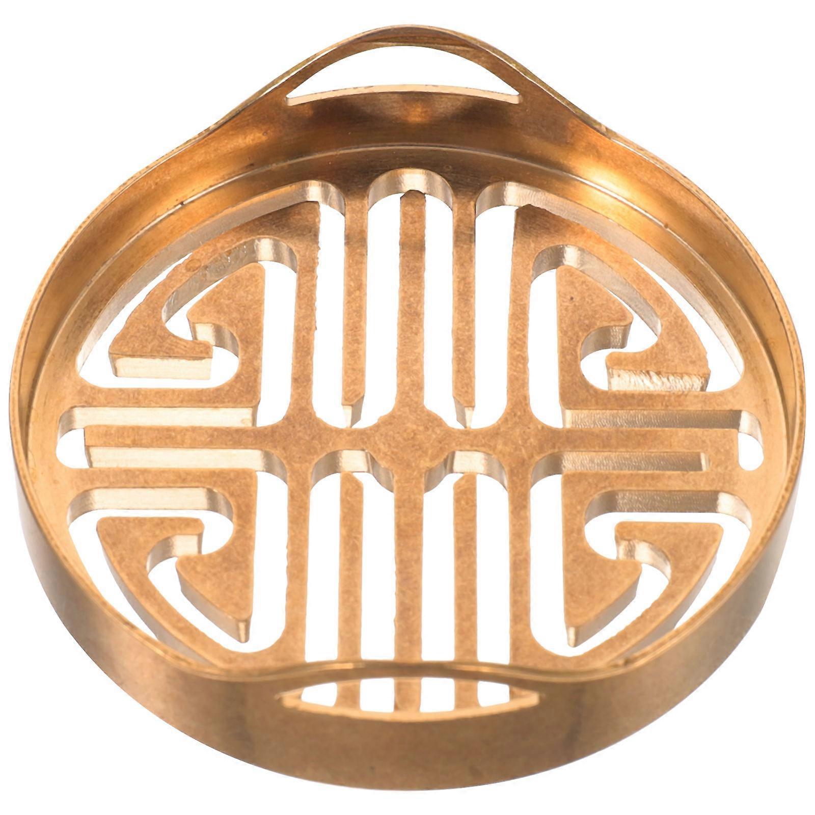 Copper Incense Ash Press Tool with Golden Color for DIY Use in Various Scenes 6.5x4.3 Inches