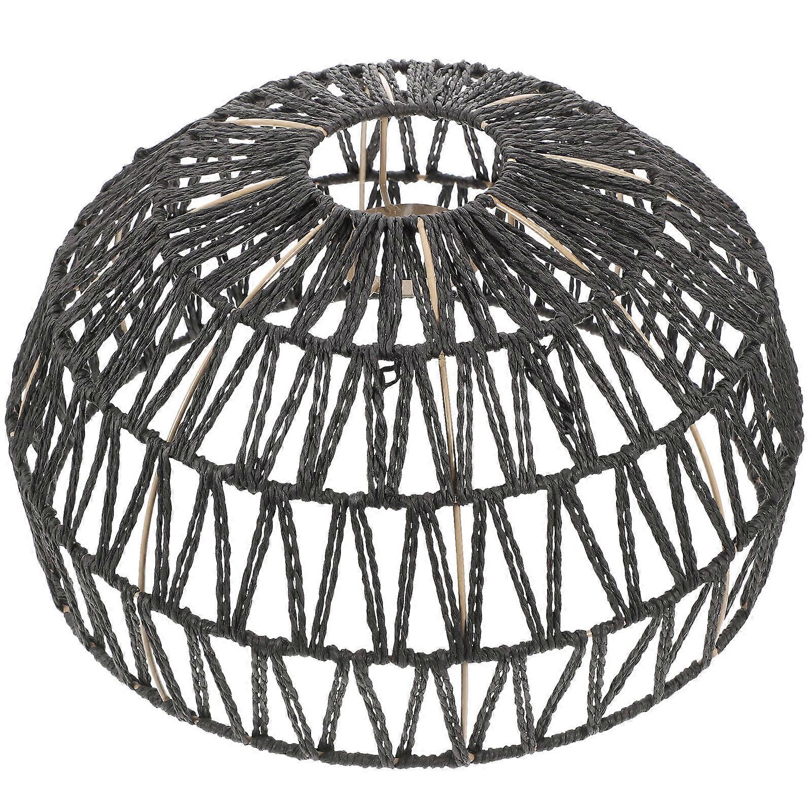 Woven Paper Lamp Shade for Ceiling Pendant Light, Retro Chandelier Cover for Dining Room, Kitchen, Cafe, Bar – Warm Atmosphere, Fine Craftsmanship