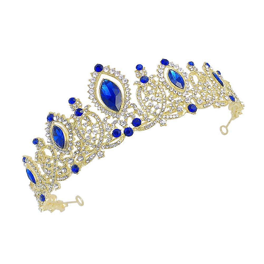 Crystal Wedding Headband Elegant Bride Crown Shape Hair Accessory 1Pcs