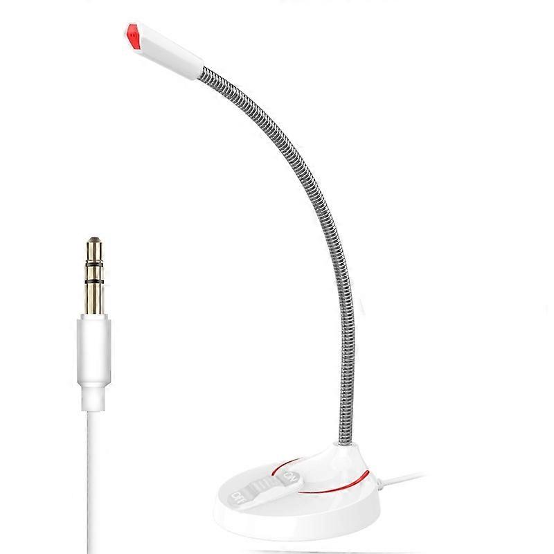 Computer Wired Microphone, Spec: 3.5 Version (White) 3.5 Version (White)