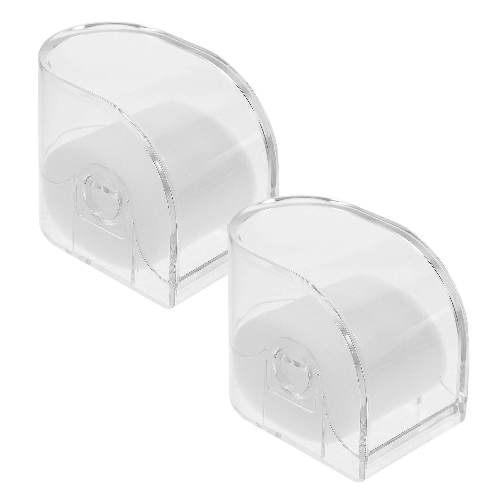 Transparent Watch Boxes Plastic Watch Display Boxes for Storage 2Pcs