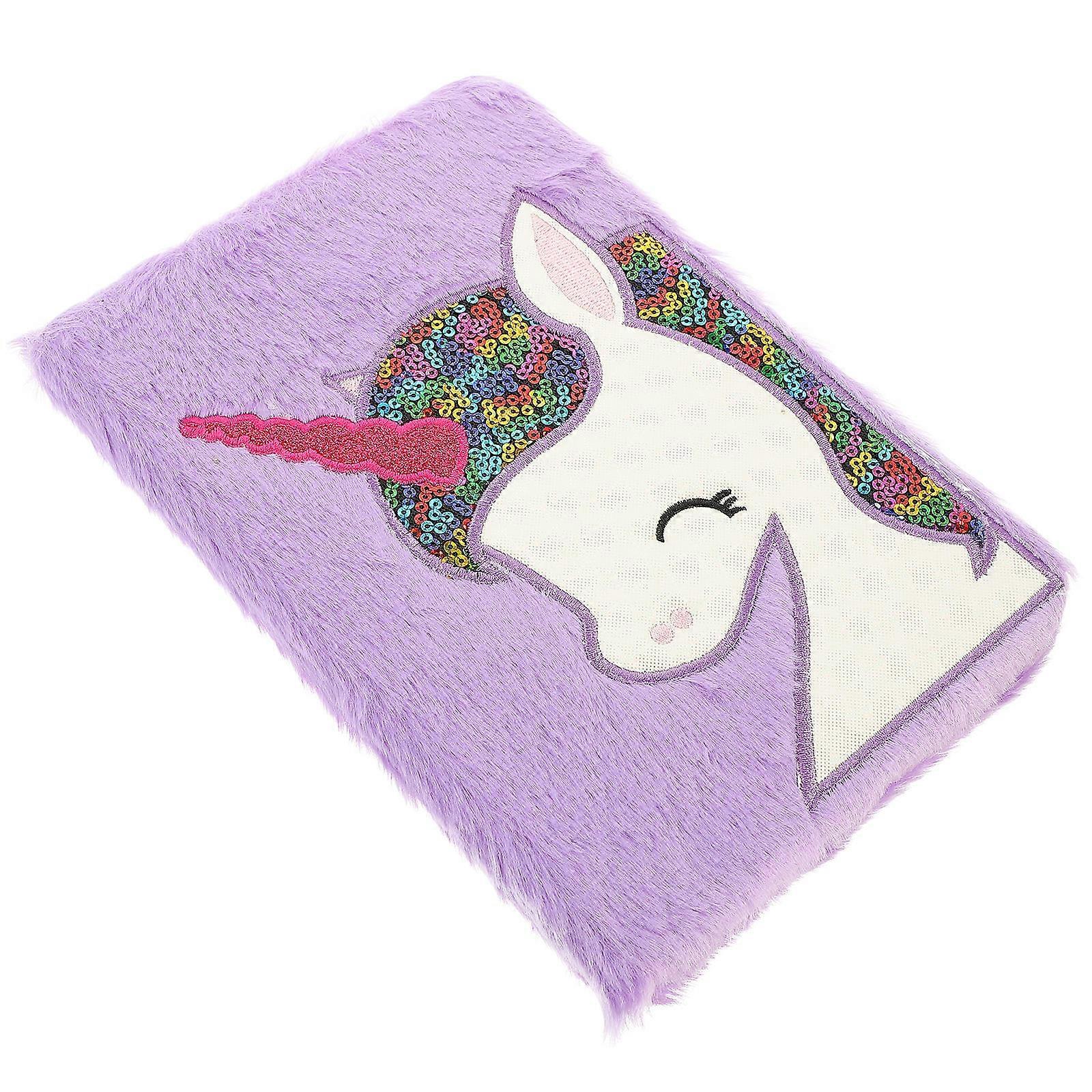 Cute Plush Cartoon Notebook for Portable Lined Diary – Fluffy Covered Journal for Creative Writing, Travel, and Idea Listing